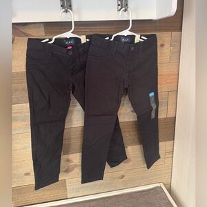 2 pairs NWT- Children’s Place Size 6 Girls Adjustable Waist Skinny Jeans Black